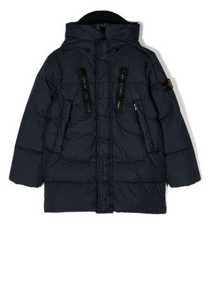 Stone Island Junior feather-down padded jacket - Blue