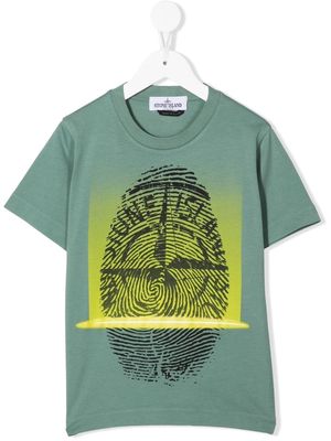 Stone Island Junior fingerprint logo T-shirt - Green