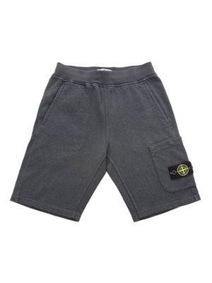 Stone Island Junior Gray Fleece Bermuda Shorts