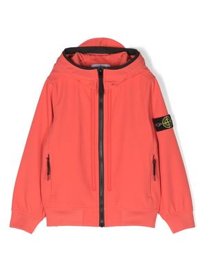 Stone Island Junior hooded lightweight jacket - Orange