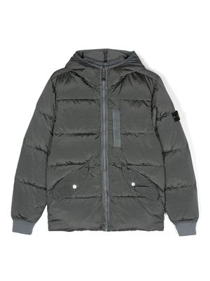 Stone Island Junior hooded padded jacket - Blue