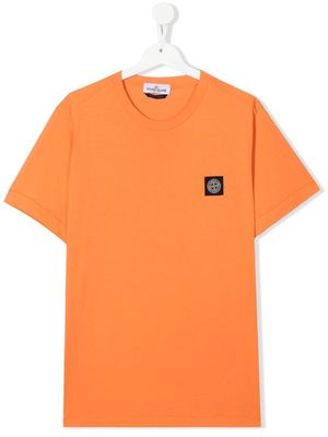 Stone Island Junior logo-patch T-shirt - Orange