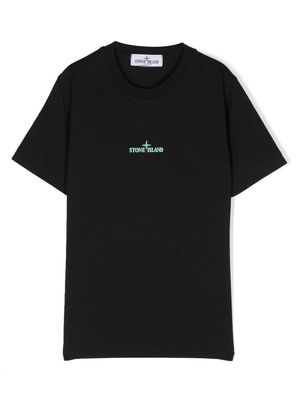 Stone Island Junior logo-print short-sleeve T-shirt - Black