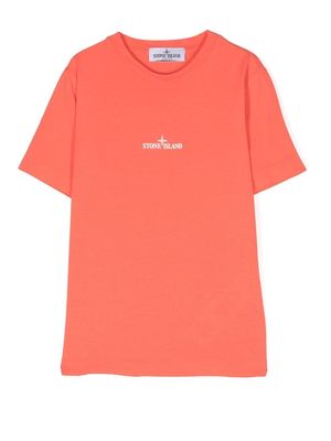 Stone Island Junior logo-print short-sleeved T-shirt - Orange
