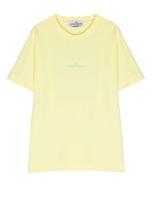 Stone Island Junior logo-print short-sleeved T-shirt - V0031 GIALLO