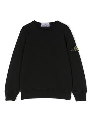 Stone Island Junior loog-patch sweatshirt - Black
