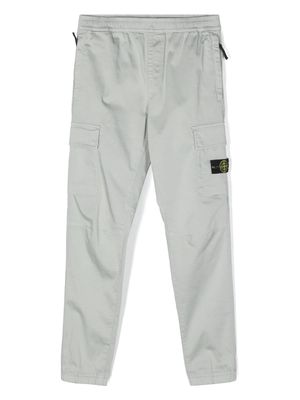 Stone Island Junior mid-rise tapered trousers - Grey