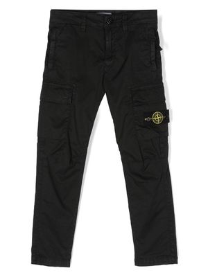 Stone Island Junior slim-cut cargo trousers - Black