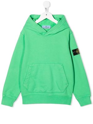 Stone Island Junior TEEn compass-patch hoodie - Green