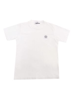 Stone Island Junior White T-shirt With Logo