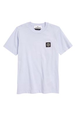 Stone Island Kids' Logo Patch Cotton T-Shirt in Lavender