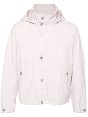 Stone Island linen hooded jacket - Pink