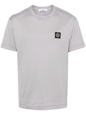 Stone Island logo-appliqué cotton T-shirt - Grey