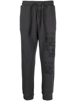 Stone Island logo-embroidered cotton track pants - Grey