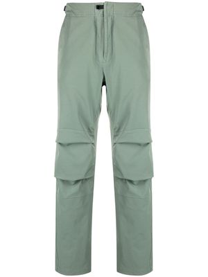 Stone Island logo-embroidered tapered trousers - Green