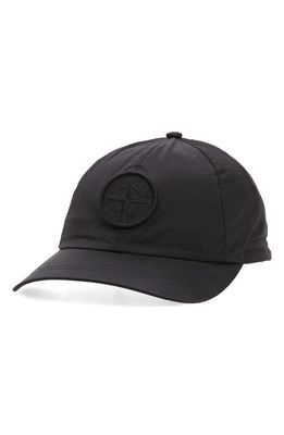 Stone Island Logo Patch Baseball Cap in Black