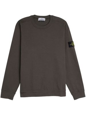 Stone Island logo-patch cotton sweatshirt - Grey