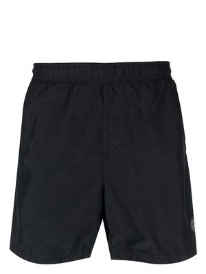 Stone Island logo-patch swim shorts - Black
