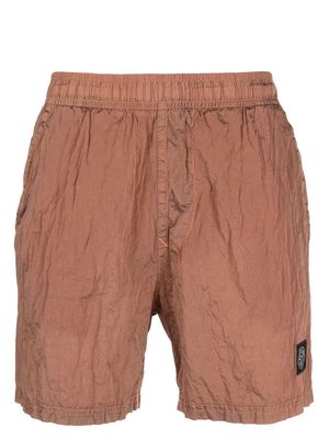 Stone Island logo-patch swim shorts - Neutrals