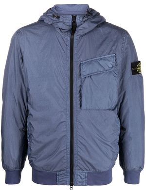 Stone Island logo-patch zipped jacket - Blue