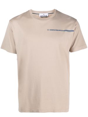 Stone Island logo-print cotton T-shirt - Neutrals