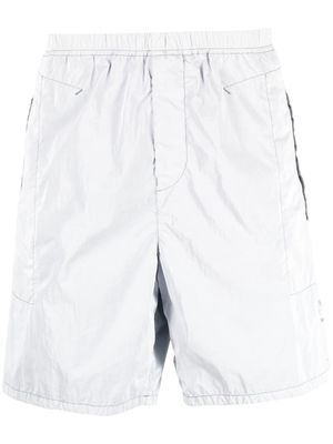 Stone Island logo-print elasticated-waist shorts - Grey