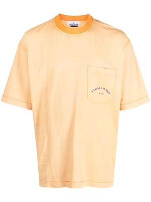 Stone Island logo-print short-sleeve T-shirt - Orange
