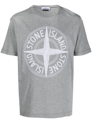 Stone Island logo-print short-sleeved T-shirt - Grey