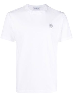 Stone Island logo-print short-sleeved T-shirt - White