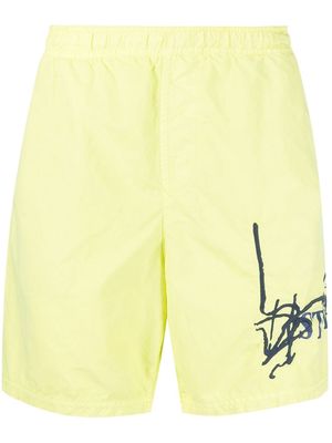 Stone Island logo-print swim shorts - Yellow