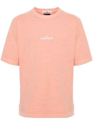 Stone Island logo-print T-shirt - Orange