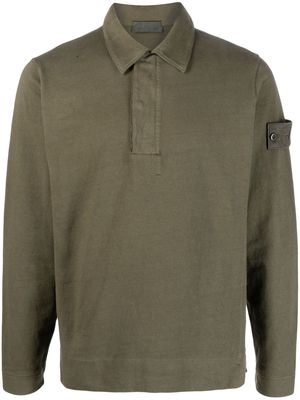 Stone Island long-sleeved polo shirt - Green