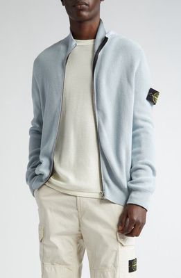 Stone Island Maglia Zip-Up Sweater in Sky Blue