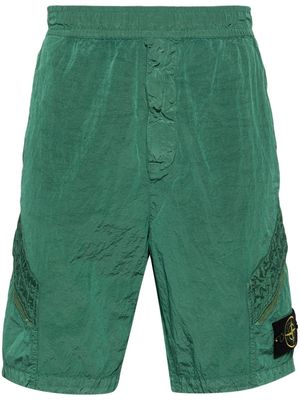 Stone Island metallic cargo bermuda shorts - Green