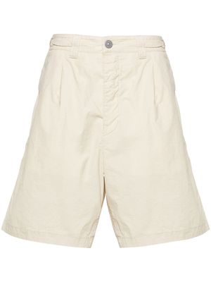 Stone Island mid-rise cotton bermuda shorts - Neutrals