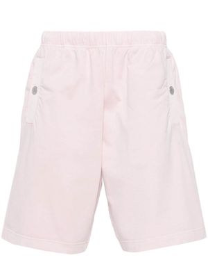 Stone Island mid-rise cotton track shorts - Pink
