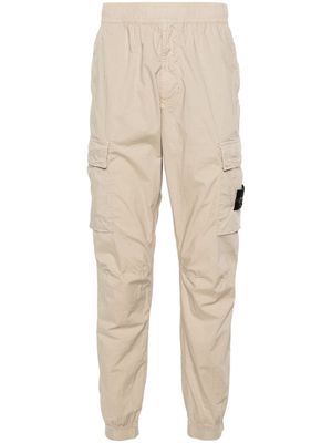 Stone Island mid-rise tapered-leg cargo trousers - Neutrals