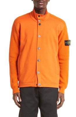 Stone Island Mixed Knit Jacket in Sienna