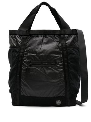Stone Island Mussola Gommata panelled backpack - Black