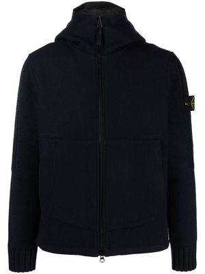 Stone Island Panno Speciale padded knitted jacket - Blue