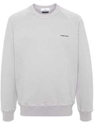 Stone Island raised-logo cotton sweatshirt - Grey