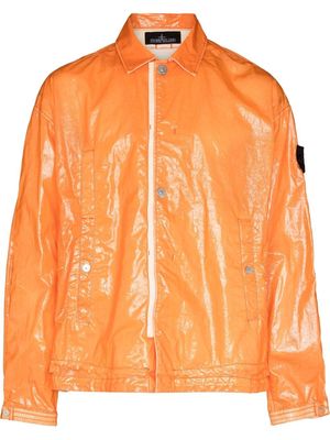 Stone Island Shadow Project Compass-patch shirt jacket - Orange