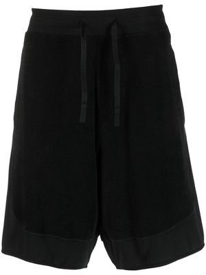 Stone Island Shadow Project drawstring-waist cotton track shorts - Black