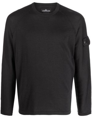 Stone Island Shadow Project logo-patch long-sleeved jumper - Green