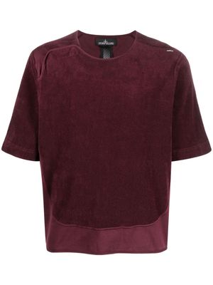 Stone Island Shadow Project panelled cotton T-shirt - Red