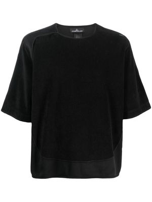 Stone Island Shadow Project terry-cloth panel T-shirt - Black