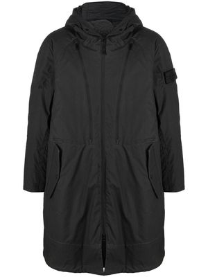 Stone Island Shadow Project zip-up hooded parka - Black