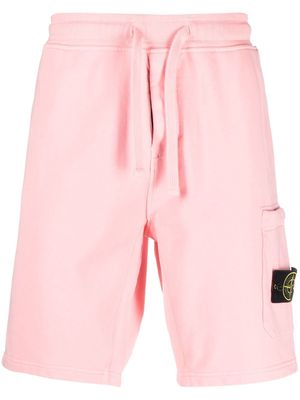 Stone Island side logo-patch detail shorts - Pink