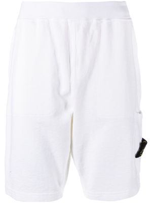 Stone Island side logo-patch shorts - White