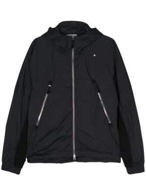 Stone Island star-embroidery hooded jacket - Black